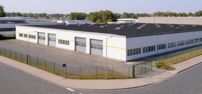 Außenansicht der Gewerbeimmobilie in 22885 Barsbüttel